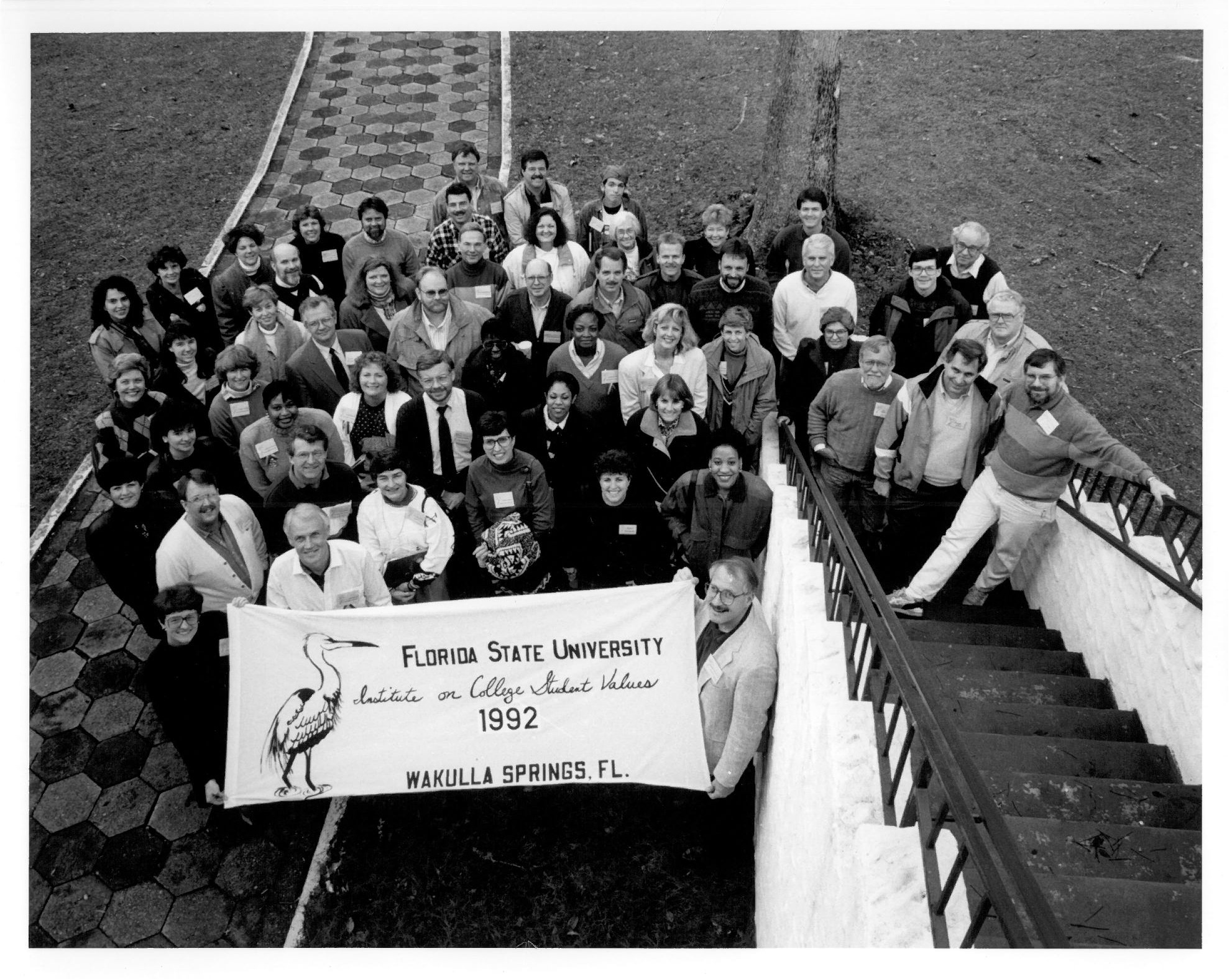 Participants at the 2nd annual Institute on College Student Values in 1992 (the Institute was re-named in honor of its founder in 2010).